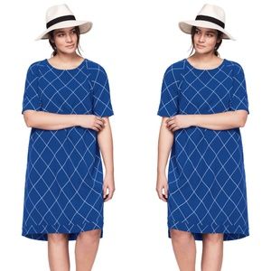 Short sleeve shift dress by Ellos Sz 30W/32W